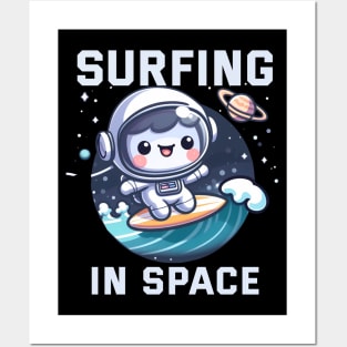 Surfing in Space - Astroo edition Posters and Art